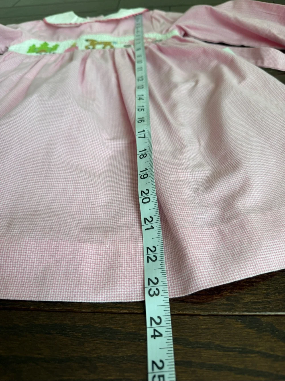 Vintage Rare Editions Pink Gingham Smocked Cinderella Princess Dress 3T